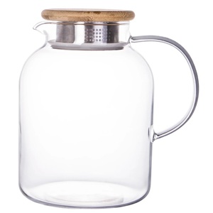 JARRA TWINKLE VIDRO BOROSSILICATO C/ TAMPA EM BAMBU 1.8L - FRACALANZA