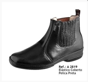 BOTINA EF. CONC. SOCIAL F. COURO PRETO Nº41 - ESTRELA DE FOGO