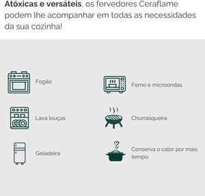 CERAFLAME - FERVEDOR 1000ML COBRE UN.