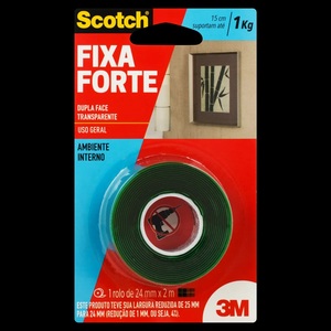 3M - FITA DUPLA FACE 25MM X 2M UN.