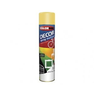 TINTA SPRAY DECOR AMARELO 360ML COLORGIN UN.