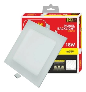 PAINEL SLIM QUADRADO LED EMBUTIR 3000K 18W G-LIGHT