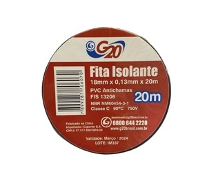 FITA ISOLANTE PRETA 18MMX0,13MM (20M) - G20