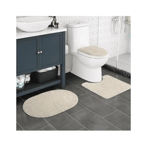 KIT TAPETE COMFORT P/ BANHEIRO BEGE 3 PCS - ADOMES