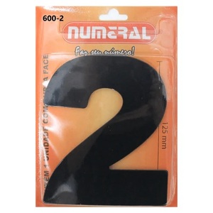 NUMERO ADESIVO PRETO 125MM Nº2 – NUMERAL