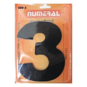 NUMERO ADESIVO PRETO 125MM Nº3 – NUMERAL