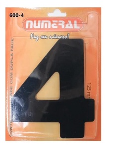 NUMERO ADESIVO PRETO 125MM Nº4 – NUMERAL