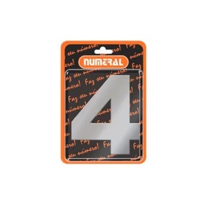 NUMERO ADESIVO DE ACO 60MM Nº4 - NUMERAL