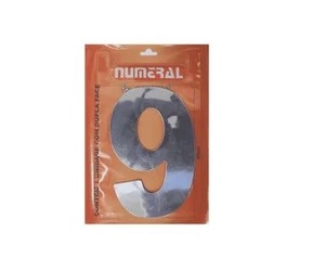NUMERO ADESIVO DE ACO 60MM Nº9 - NUMERAL